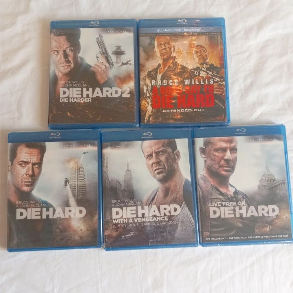 5 Blue Ray SEALED DVD DIEHARD MOVIES